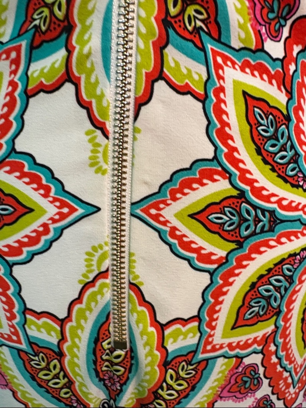 Joseph Ribkoff Red, Black & White Floral Stripe Tunic - Picture 9 of 13